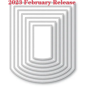 Изогнутая крышка, февраль 2023 года, выпуск штампов для резки металла, тиснение, изготовление бумажных поздравительных открыток, шаблон ручной работы