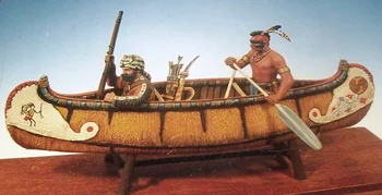 Unassambled 1/32 ancient crew включает в себя 2 человека и лодку, наборы миниатюрных моделей из смолы, Неокрашенные