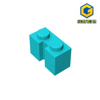10ШТ Gobricks GDS-798 BRICK 1X2 Вт. GROOVE совместим с детскими строительными блоками lego 4216 