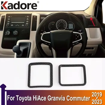 Для Toyota HiAce Granvia Commuter 2019-2022 2023 Отделка Передней Вентиляционной Крышки Из Углеродного Волокна Панель Розетки Переменного Тока Аксессуары Для Интерьера