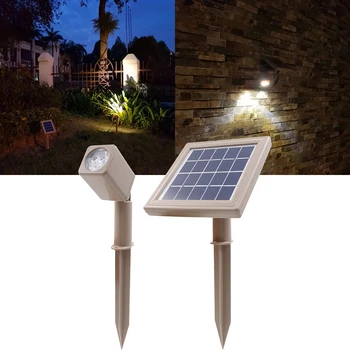 HEX 50X Новый светодиодный прожектор на солнечной энергии для украшения сада на открытом воздухе, водонепроницаемый садовый светильник с кабелем длиной 5 м