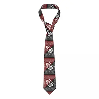 Повседневный узкий галстук на фоне белого черепа с наконечником стрелы, тонкий галстук для мужчин, мужские аксессуары, Простота для вечернего официального галстука