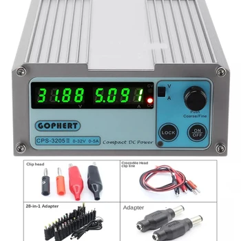 CPS-3205 II 160 Вт Компактный Цифровой Регулируемый Источник питания постоянного тока с 4-значным светодиодом 0-32V/0-5A Портативный Импульсный Регулируемый Источник питания
