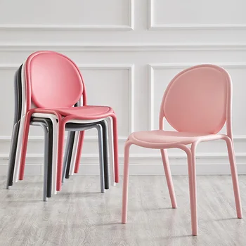 Скандинавские обеденные стулья, Пластиковая спинка стула, мебель для дома, Современный минималистичный Повседневный Простой Креативный обеденный стул для ресторана