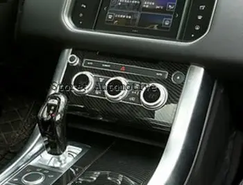 Центральная консоль из АБС-пластика в стиле углеродного волокна, рамка панели переменного тока, Накладка для Landrover Range Rover Sport RR Sport 2014-2017