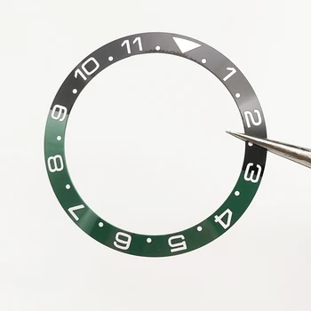 GMT Керамический 38-миллиметровый ободок для часов Черный Зеленый Керамический Кольцевой мундштук Для часов Наружное кольцо Оправы для часов с кольцевым мундштуком Запчасти Аксессуары для мужских часов