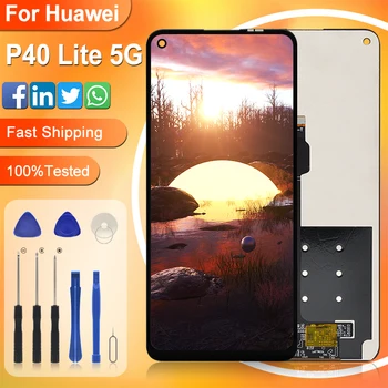 6,5-дюймовый дисплей CDY-NX9A для Huawei P40 Lite 5G с сенсорным ЖК-экраном и цифровым преобразователем в сборе с рамкой Бесплатная доставка