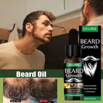 Натуральный набор роликов для роста бороды для мужчин, Натуральное Эфирное масло для роста бороды, Способствующее Циркуляции крови на лице, Против Выпадения волос для мужчин