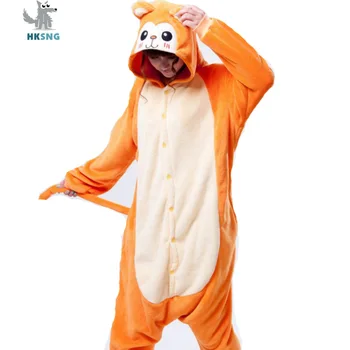 HKSNG; пижама с обезьяной для взрослых; высококачественная фланелевая одежда для Хэллоуина с героями мультфильмов; Комбинезоны; Пижамы Кигуруми