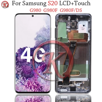 Super AMOLED Для Samsung Galaxy S20 ЖК-сенсорный Экран G980 G980F G980F/DS ЖК-дисплей Сенсорный Экран Дигитайзер с рамкой