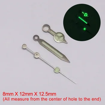 Высококачественный Указатель стрелок часов NH35 Зеленого цвета, суперсветящийся, подходит для стрелок механизма NH35, NH36