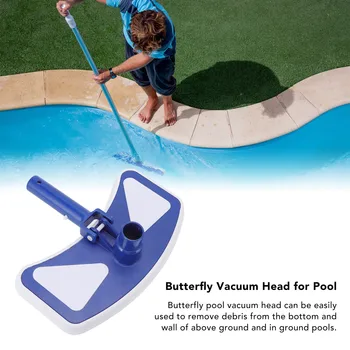 Насадка-пылесос для бассейнов Утяжеленная насадка-бабочка для бассейна с нижними нейлоновыми щетками, инструмент для уборки сада