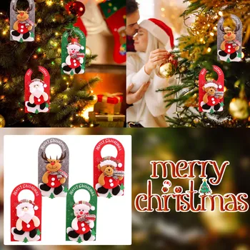 Рождественские украшения для дома, Рождественские дверные подвески, вешалка для Санта-Клауса на Рождество, Домашнее новогоднее украшение #50 г