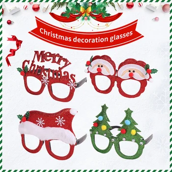 Новые рождественские украшения, очки, рождественские подарки для взрослых и детей, принадлежности для вечеринок, креативная оправа для очков