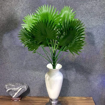 Поддельное пальмовое растение Искусственное тропическое растение с раздвоенными листьями Искусственное настольное растение для украшения помещений Идеальный подарок на новоселье
