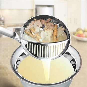 Съемная кастрюля для горячего супа из нержавеющей стали, ложка для супа, двойной дуршлаг, набор посуды, кухонные принадлежности, принадлежности для приготовления пищи