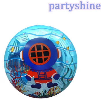 Воздушные шары из фольги Классические игрушки Для детей и мальчиков Принадлежности для дайвинга на День рождения для дайвера Тематическое украшение для подводных исследований