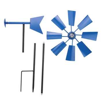 Декоративная ветряная мельница из 1 шт. Декоративная железная ветряная мельница Во дворе, вставляемая веялка, украшение для ветряной мельницы в саду