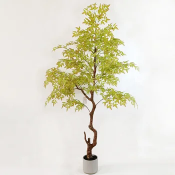 1 шт. искусственные ветви дерева, ветка наньтянского бамбука, ваза с бамбуковыми листьями, цветочная композиция, свадебное украшение дома, искусственное растение.
