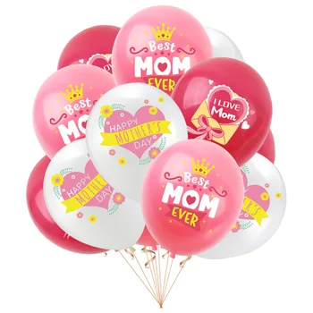 10шт 12-дюймовых латексных шаров С Днем Матери Для украшения вечеринки по случаю Дня рождения Белый Розовый Красный Я люблю твою маму