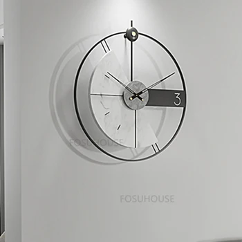 современные металлические настенные часы для мебели в гостиной, декоративные настенные часы для домашней столовой, бесшумные настенные часы творческой личности