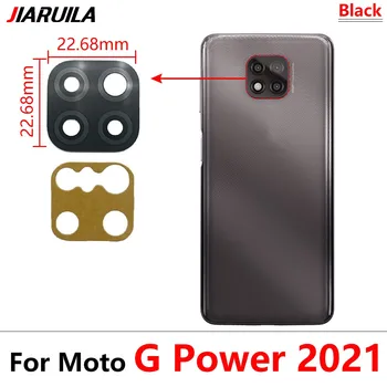 10 шт. Оригинал для Motorola Moto G Power 2021, задняя Стеклянная линза камеры, задняя Стеклянная линза камеры с клейкой наклейкой