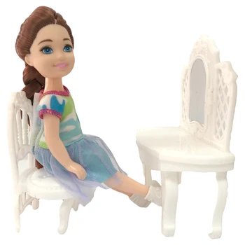 NK 1 Комплект Аксессуаров Принцессы Белый Туалетный Столик Любимый Дизайн Игрушки Для Куклы Келли Для Куклы Барби Лучшая Подарочная Игрушка Для Девочки